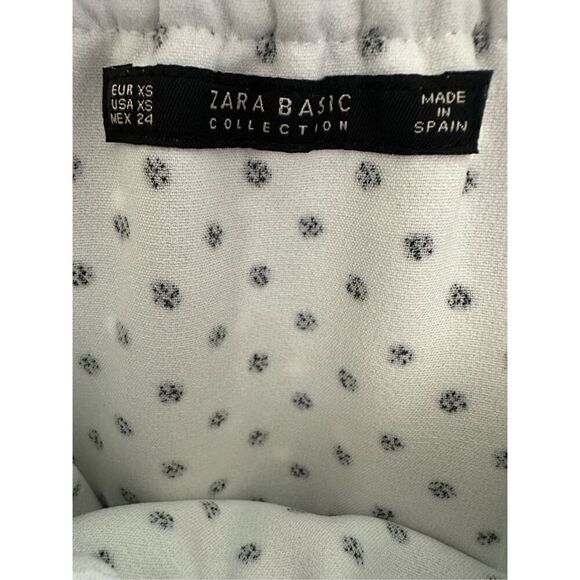 Zara Polka Dot Off the Shoulder Mini Dress Size XS - Picture 4 of 7